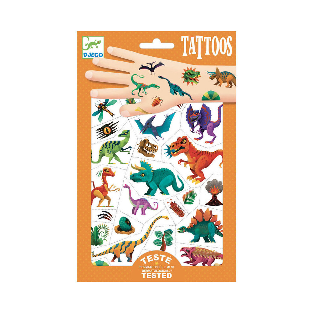 150pc Djeco Dino Club Temporary/Fake Tattoos Kids 3y+