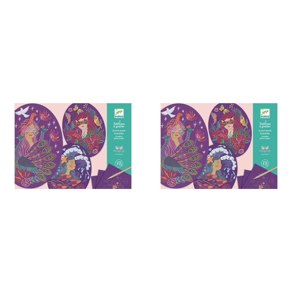 16pc Djeco Nymph Scratch Cards w/ Stylus Activity Kit 7y+