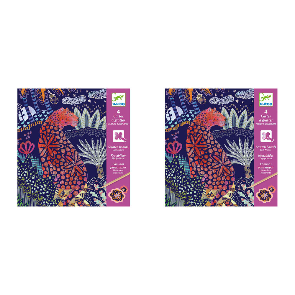 8pc Djeco Lush Nature Scratch Cards w/ Stylus Activity Kit 6y+