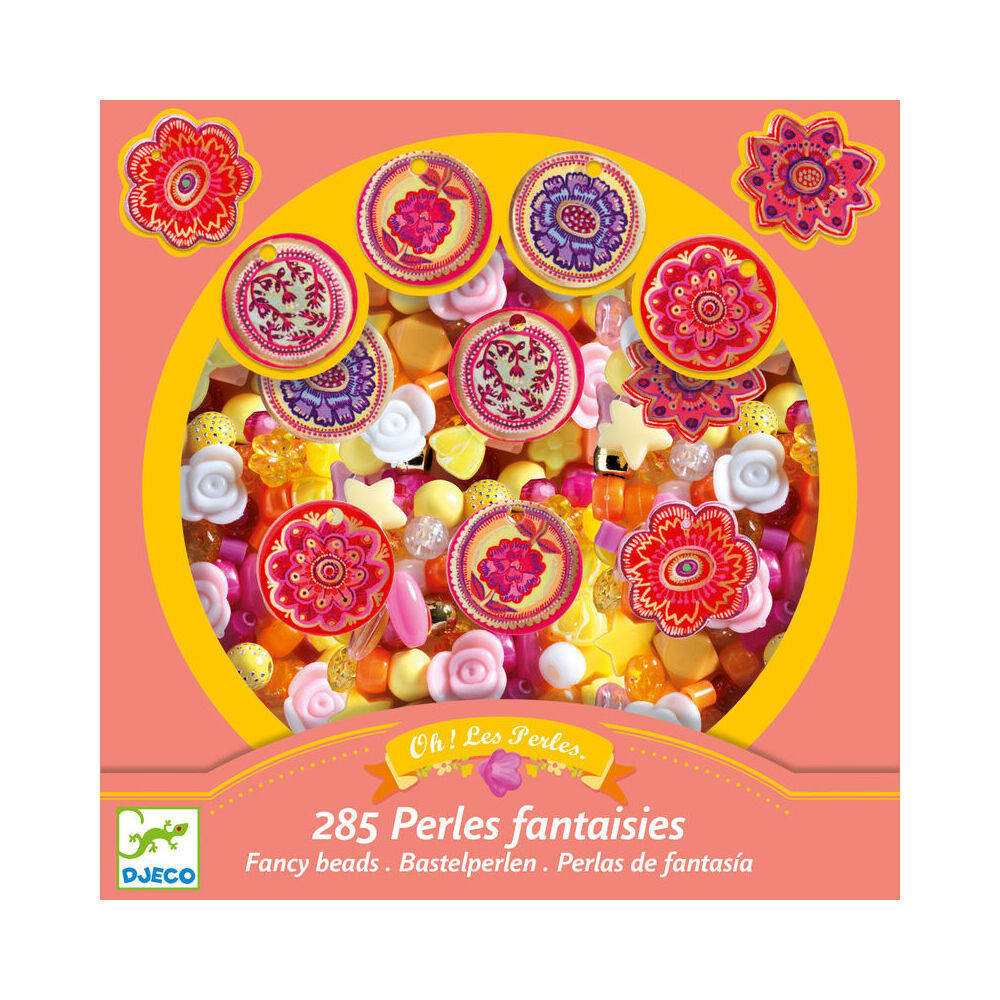2PK Djeco Flower Fancy Beads Kids/Children Craft Accessory Kit 6y+