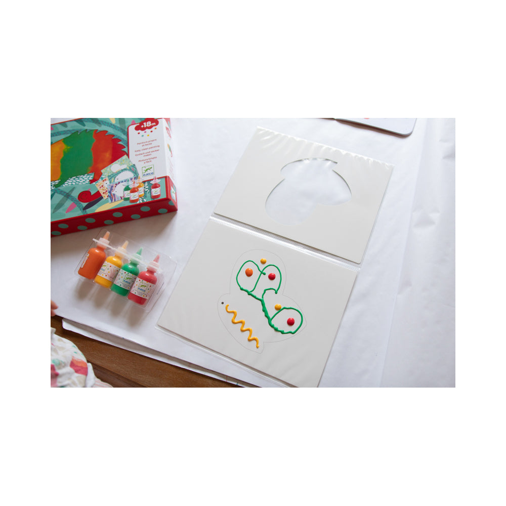 Djeco Squirt & Spread Painting Set Kids Creatvie Art Book 18m+