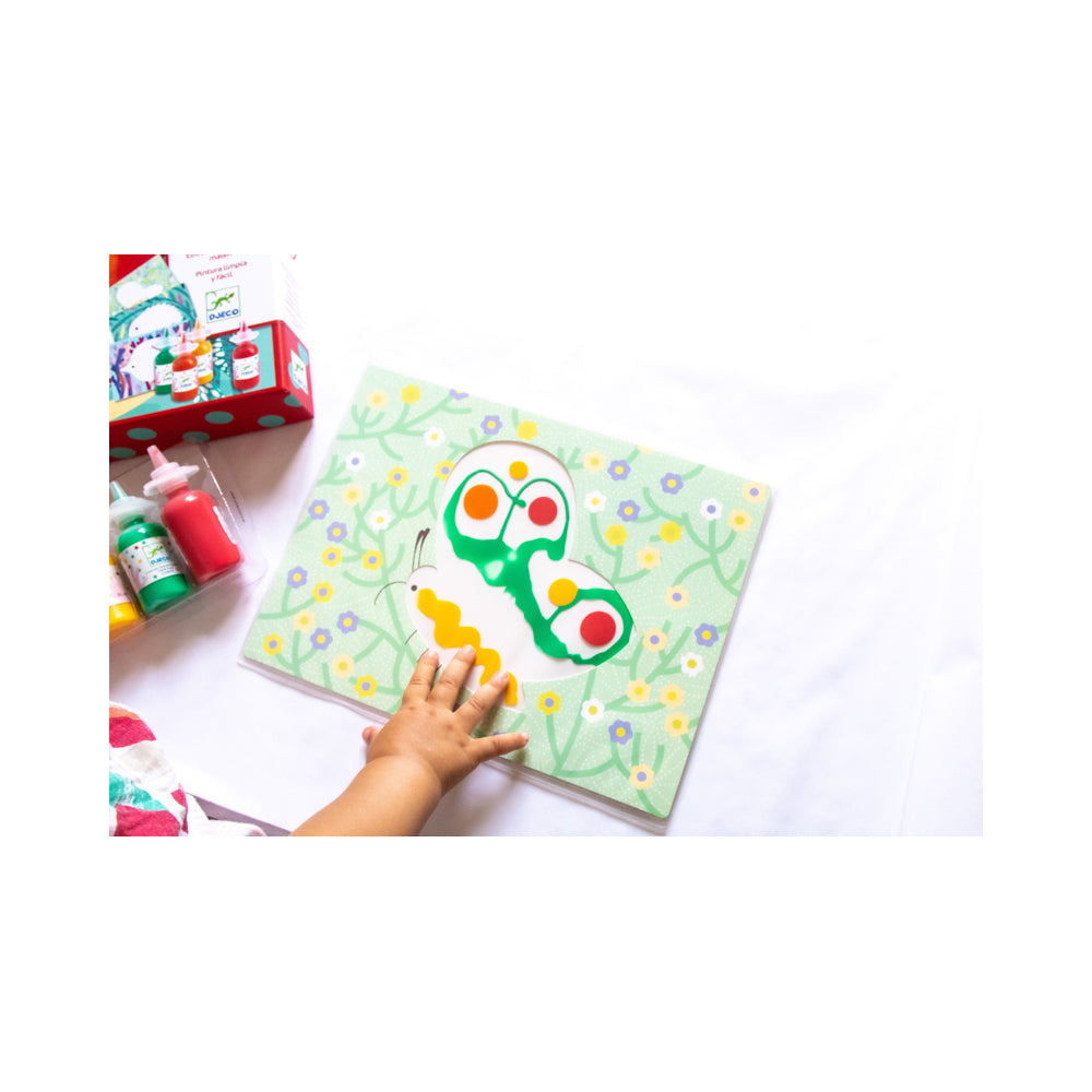 Djeco Squirt & Spread Painting Set Kids Creatvie Art Book 18m+