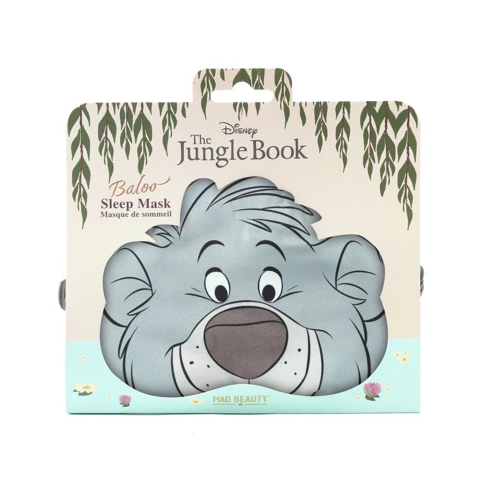 2PK Disney The Jungle Book Baloo Elasticated Bedtime Sleep Face Mask Grey