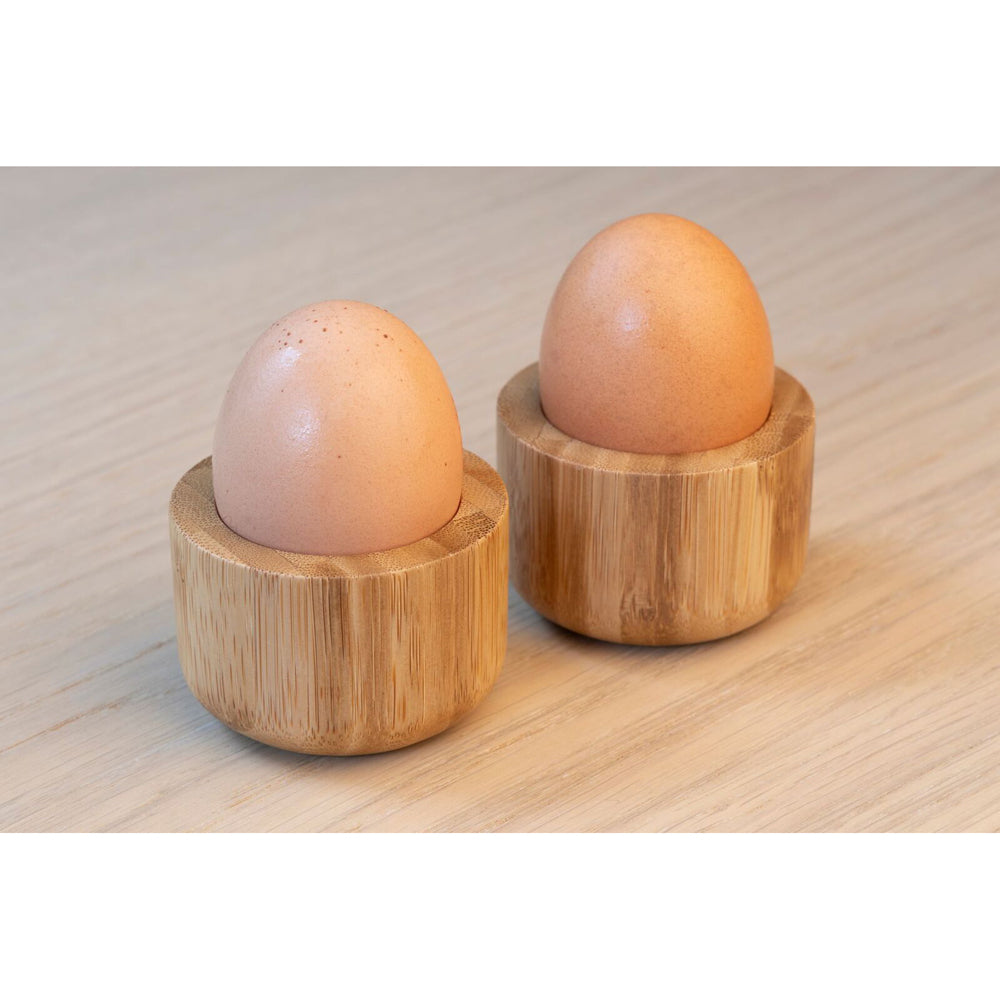 2x 2pc Euroline 5cm Boiled Egg Cups Serving Set - Natural