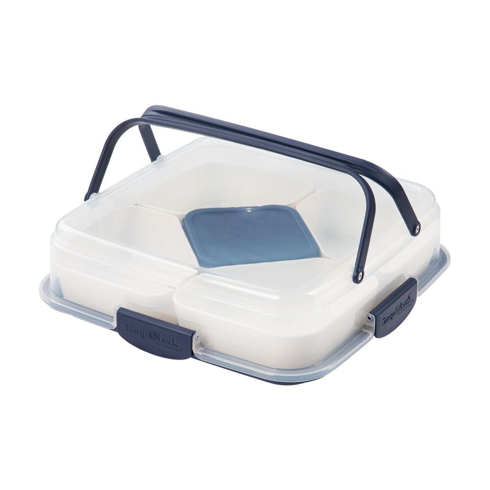6pc Progressive Snap & Go Party Carrier Seperated Food Storage Container