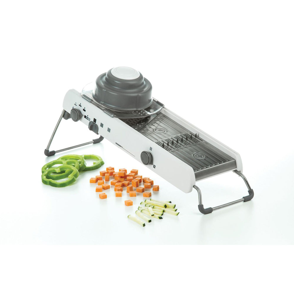 Progressive PL8 Professional Cubing Mandoline w/ Adjustable Blades - WHT