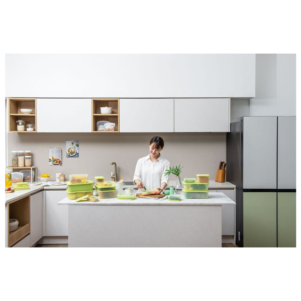 2pc LocknLock Fresh Block 760ml Food Storage Container Set 20.6x14.6cm Green