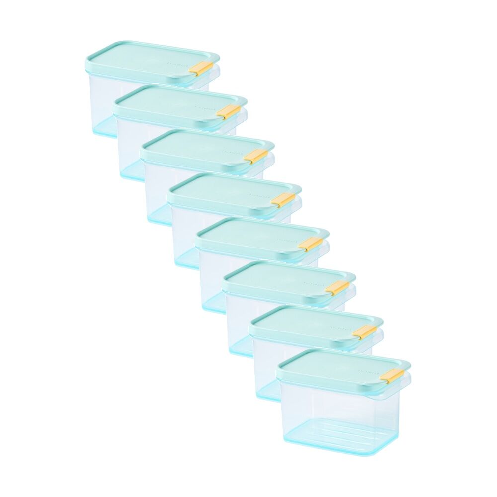8PK LocknLock Freezer Fit Food Storage Container Microwave Safe 750ml Blue Lid
