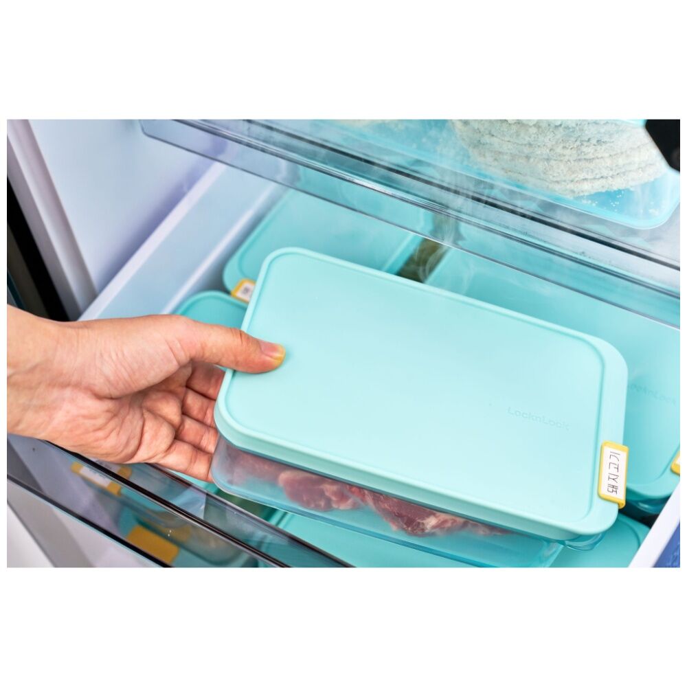 LocknLock Freezer Fit Food Storage Container Microwave Safe 2.2L Blue Lid