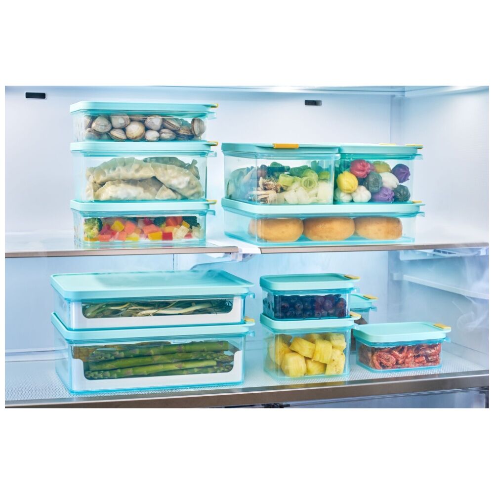 LocknLock Freezer Fit Food Storage Container Microwave Safe 2.2L Blue Lid