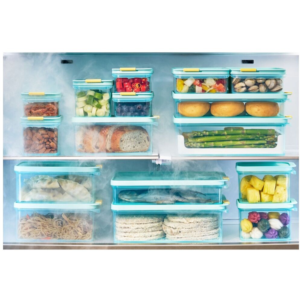 2PK LocknLock Freezer Fit Food Storage Container Microwave Safe 3.5L Blue Lid