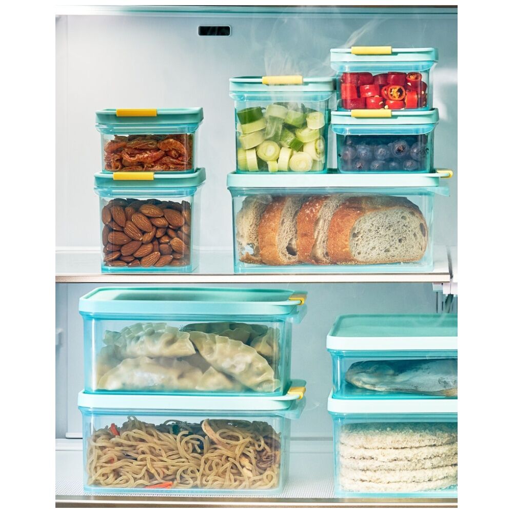LocknLock Freezer Fit Food Storage Container Microwave Safe 3.5L Blue Lid