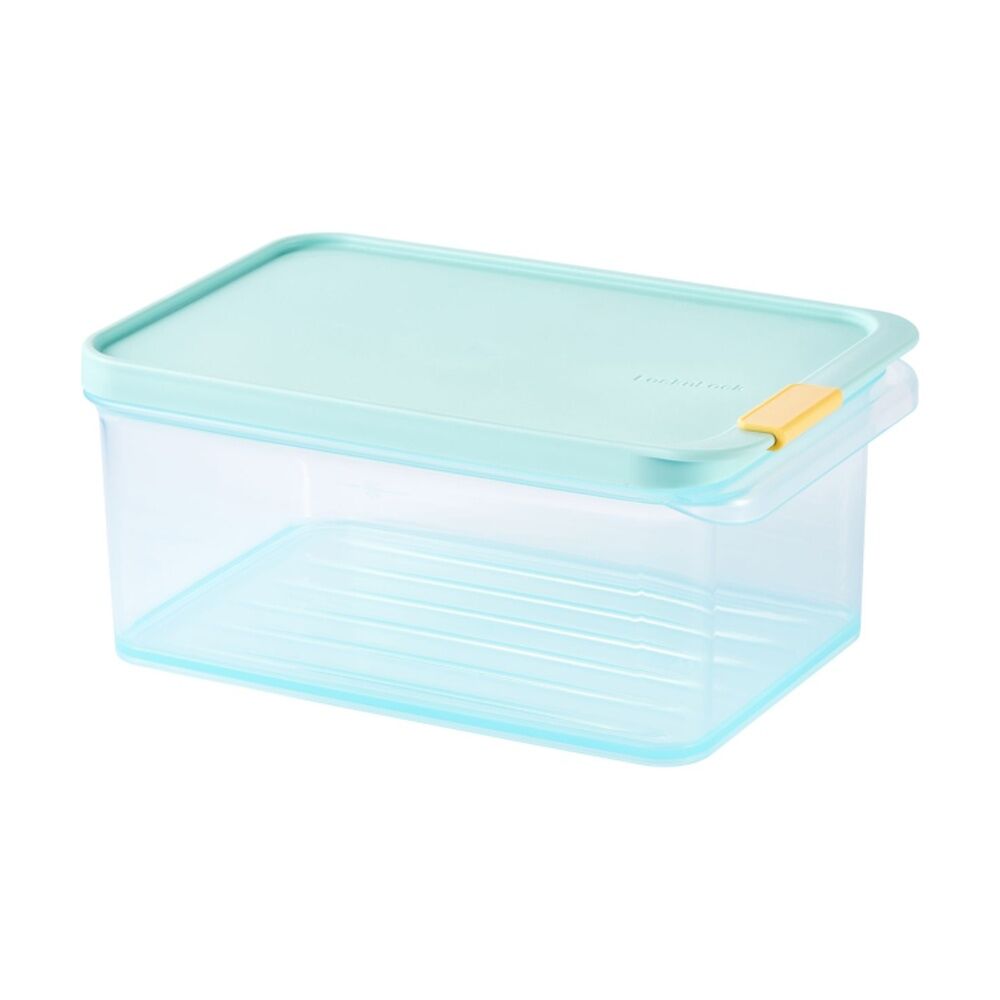 2PK LocknLock Freezer Fit Food Container Microwave Safe w/45ml Divider 1.65L Blue