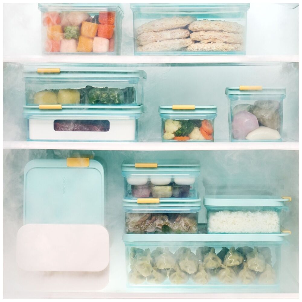 8pc LocknLock Freezer Fit Food Storage Container Set Microwave Safe Blue