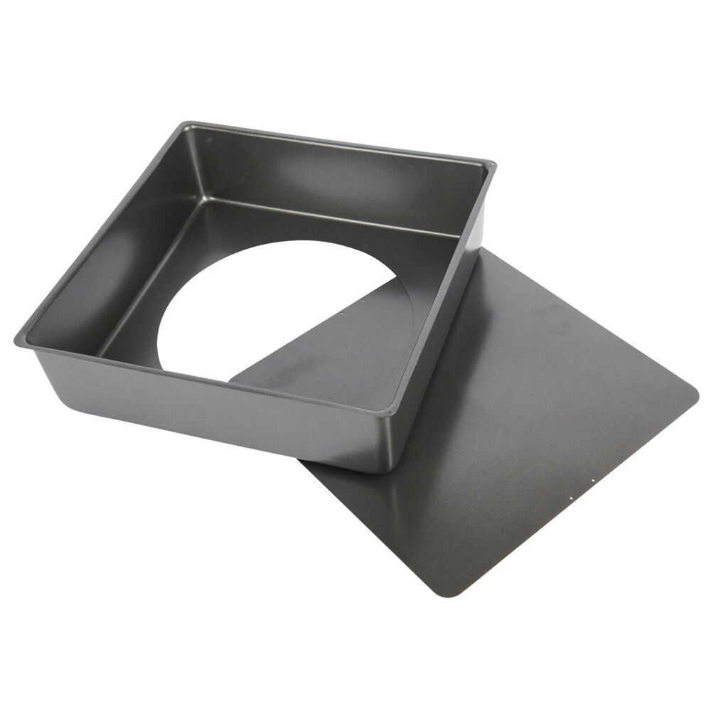 Mastercraft 30cm Heavy Loose Base Non-Stick Square Deep Cake Pan - Black