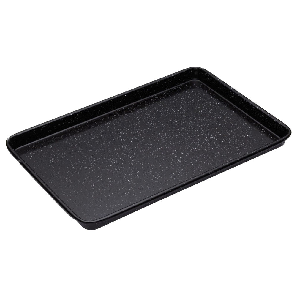 Mastercraft Pro Vitreous 39x27cm Enamel Rectangle Baking Tray - Black