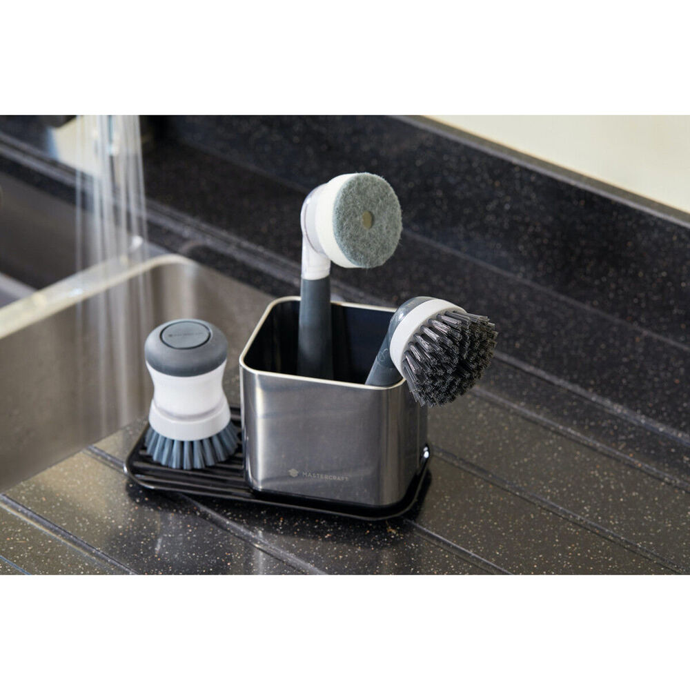3PK MasterCraft Stainless Steel Sink Caddy/Organiser - Grey