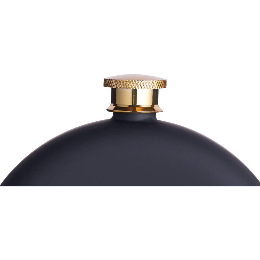 BarCraft 280ml Stainless Steel Soft Touch Hip Flask - Black