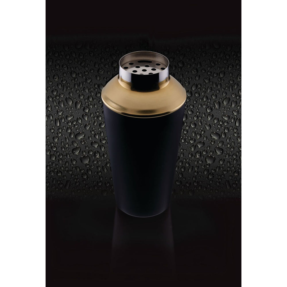 3pc BarCraft Matte 500ml Cocktail Shaker/25ml/50ml Jigger/Strainer Set BLK