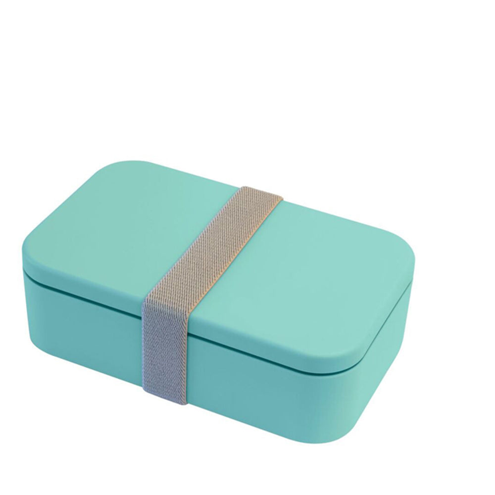 2PK Cuisena Rectangular Bento Lunch Box w/ Cutlery - Aqua