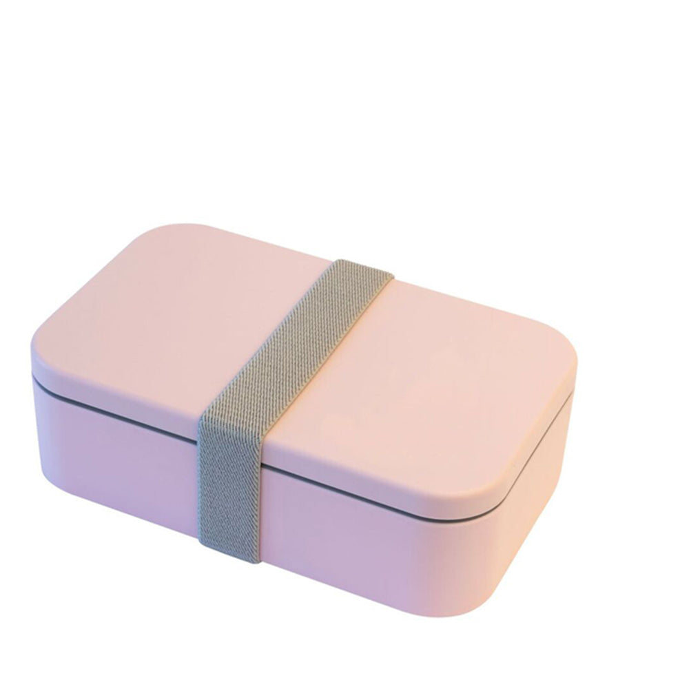 2PK Cuisena Rectangular Bento Lunch Box w/ Cutlery - Pink