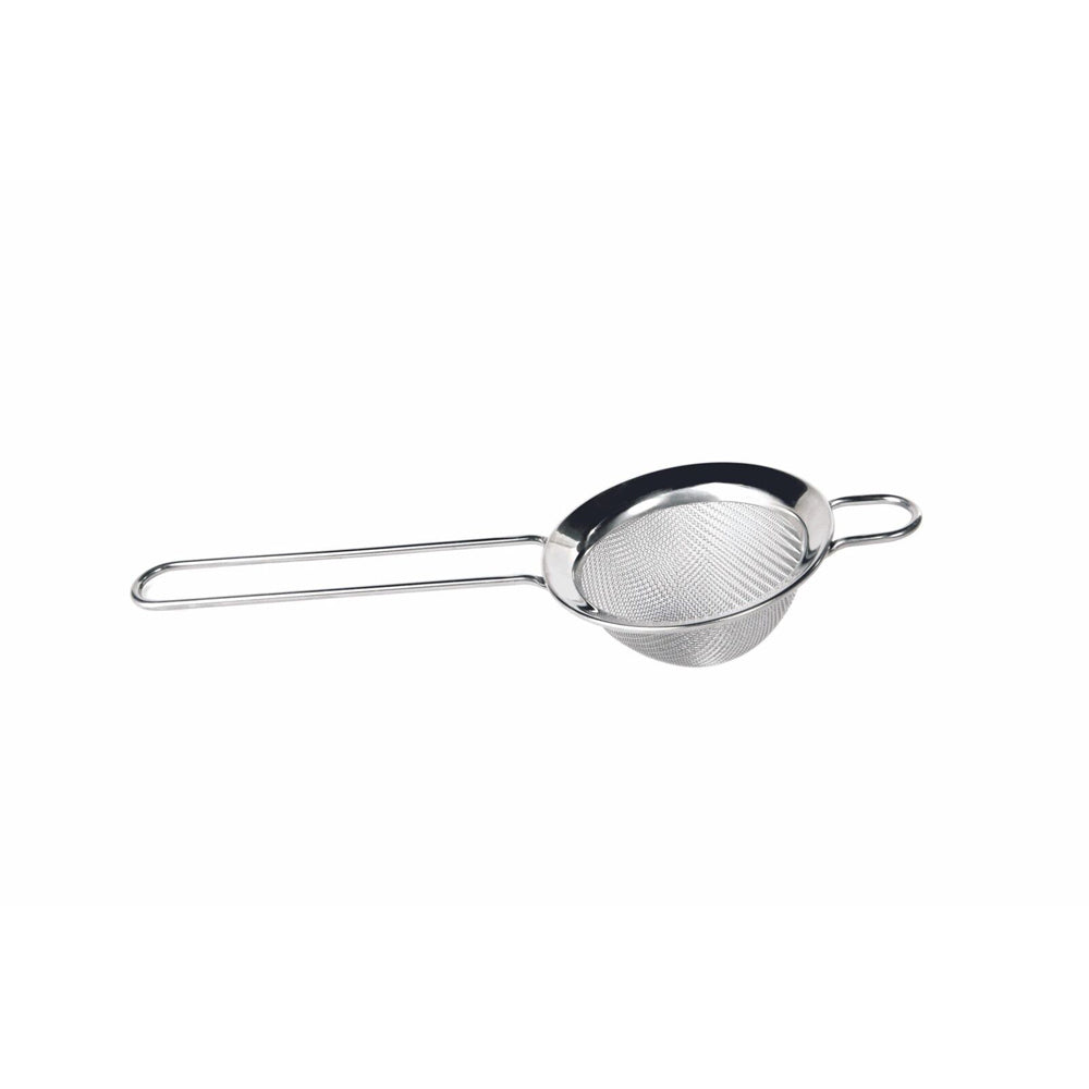 4x Cuisena Stainless Steel 8cm Strainer w/ Long Handle - Silver