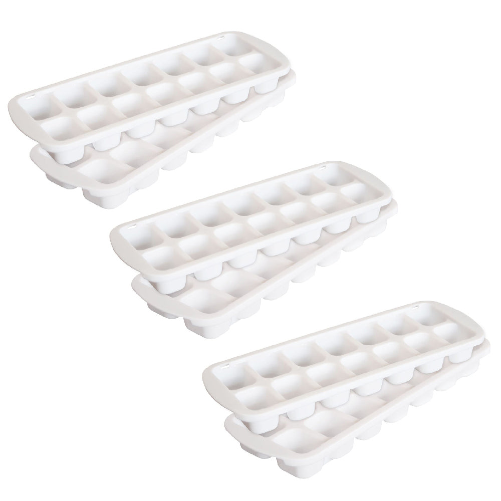 3x 2pc Cuisena 14 Ice Cube Tray Maker Mould Set - White