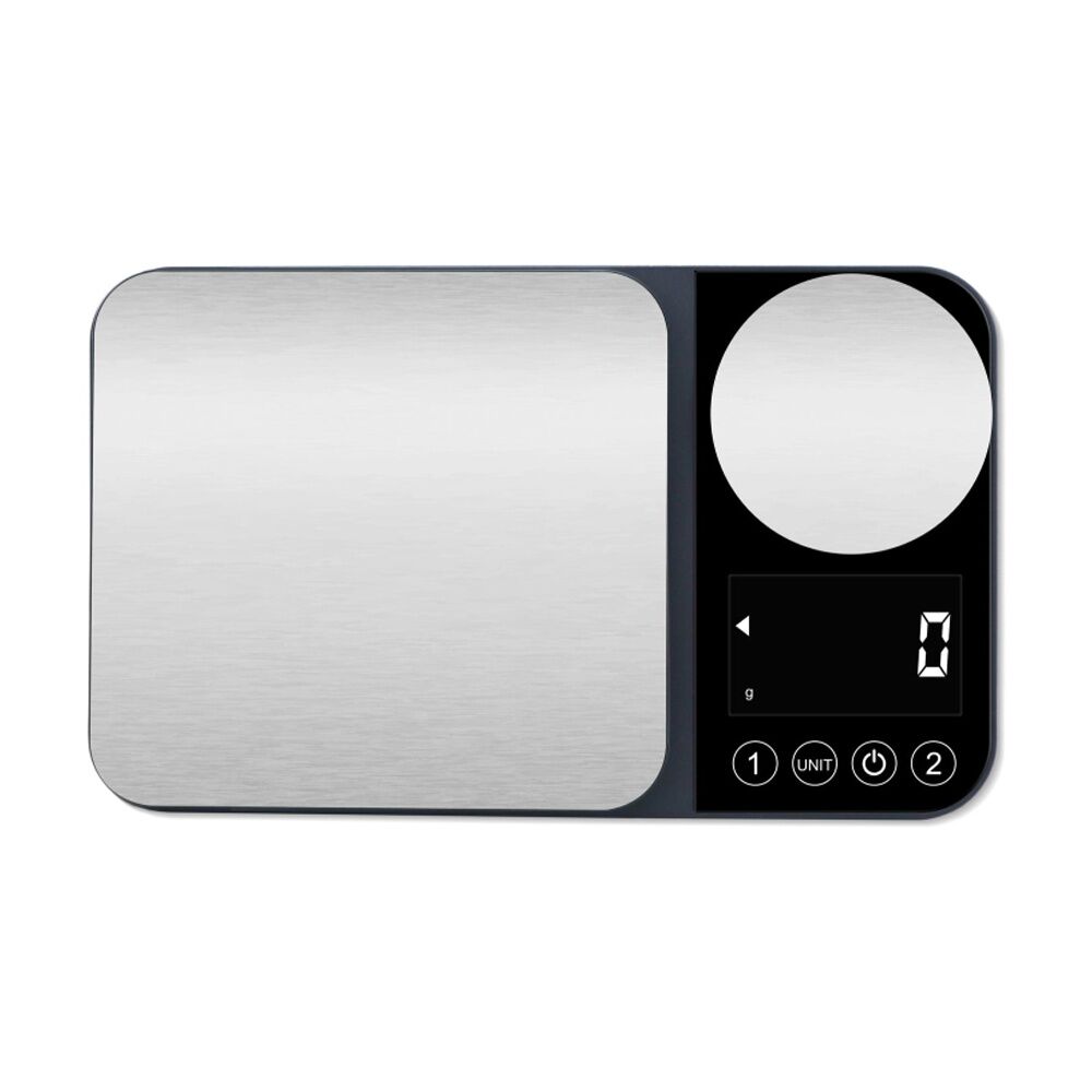 Cuisena 2-in-1 Digital Kitchen Food Scale Stainless Steel 5kg Capacity Silver