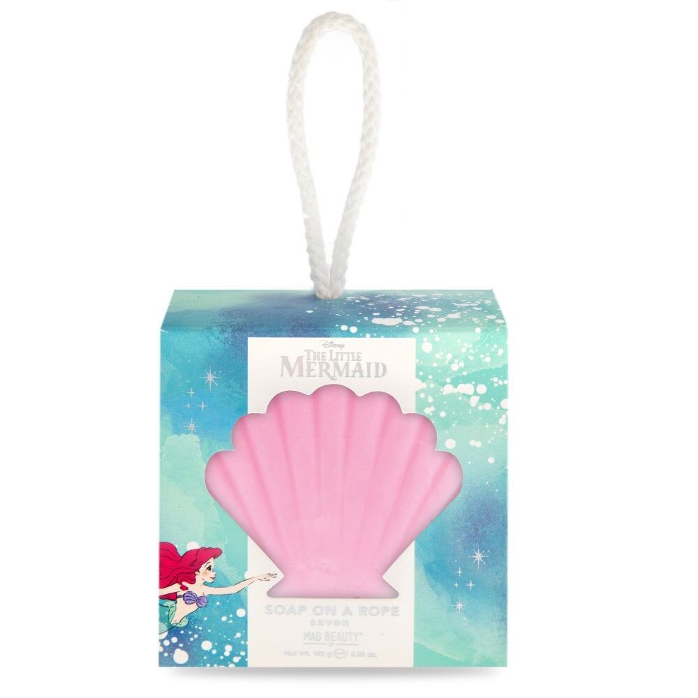 4PK Disney Little Mermaid Shell Scented Soap on a Rope 180g Coconut & Sea Salt