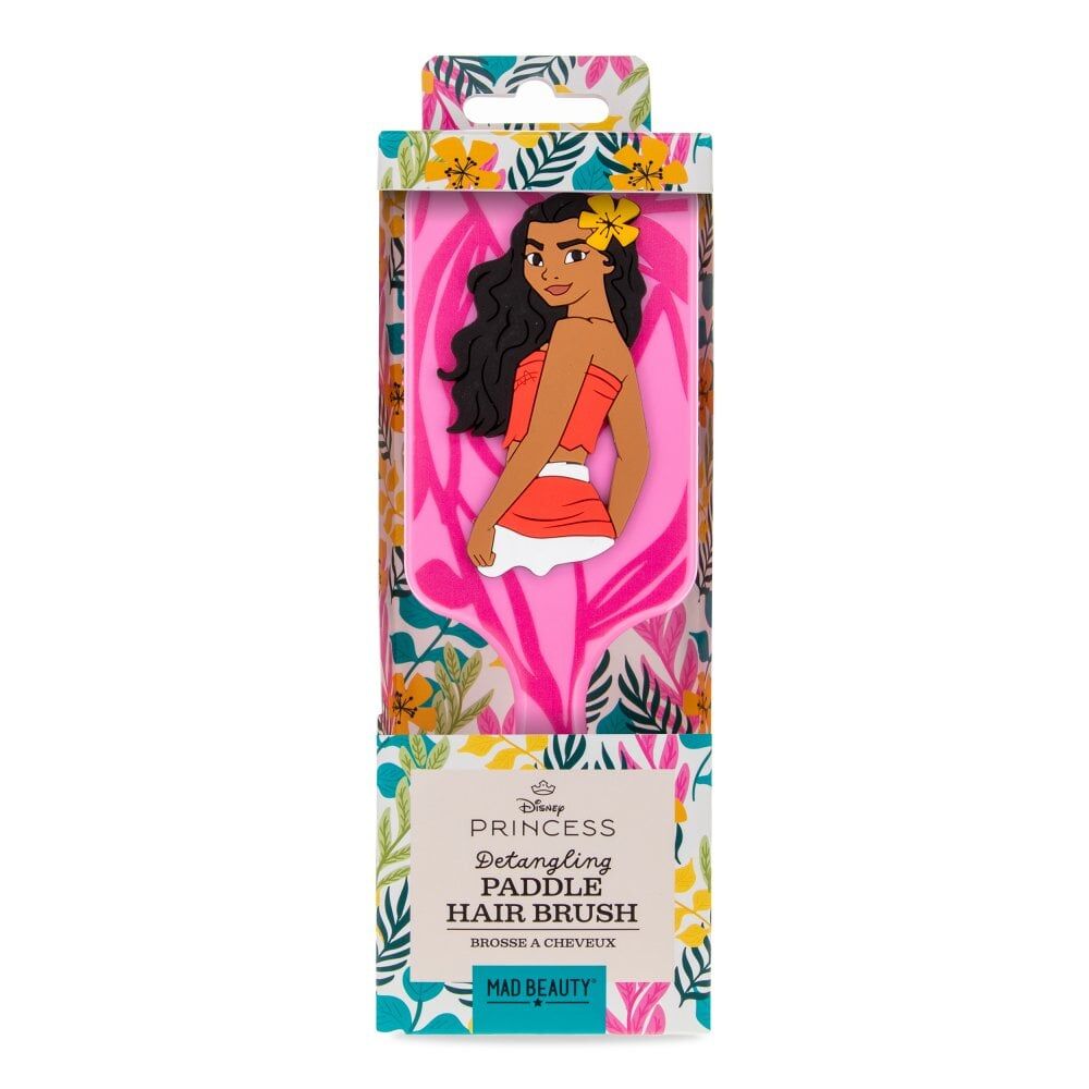 2PK Disney Moana Flexible Wide Toothed Detangling Paddle Hair Brush Pink