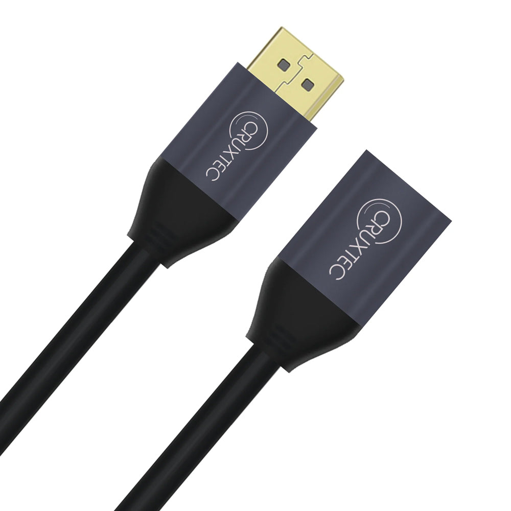 Cruxtec Displayport1.4 Extension 8K 60Hz Cable 2m Male to Female - Black