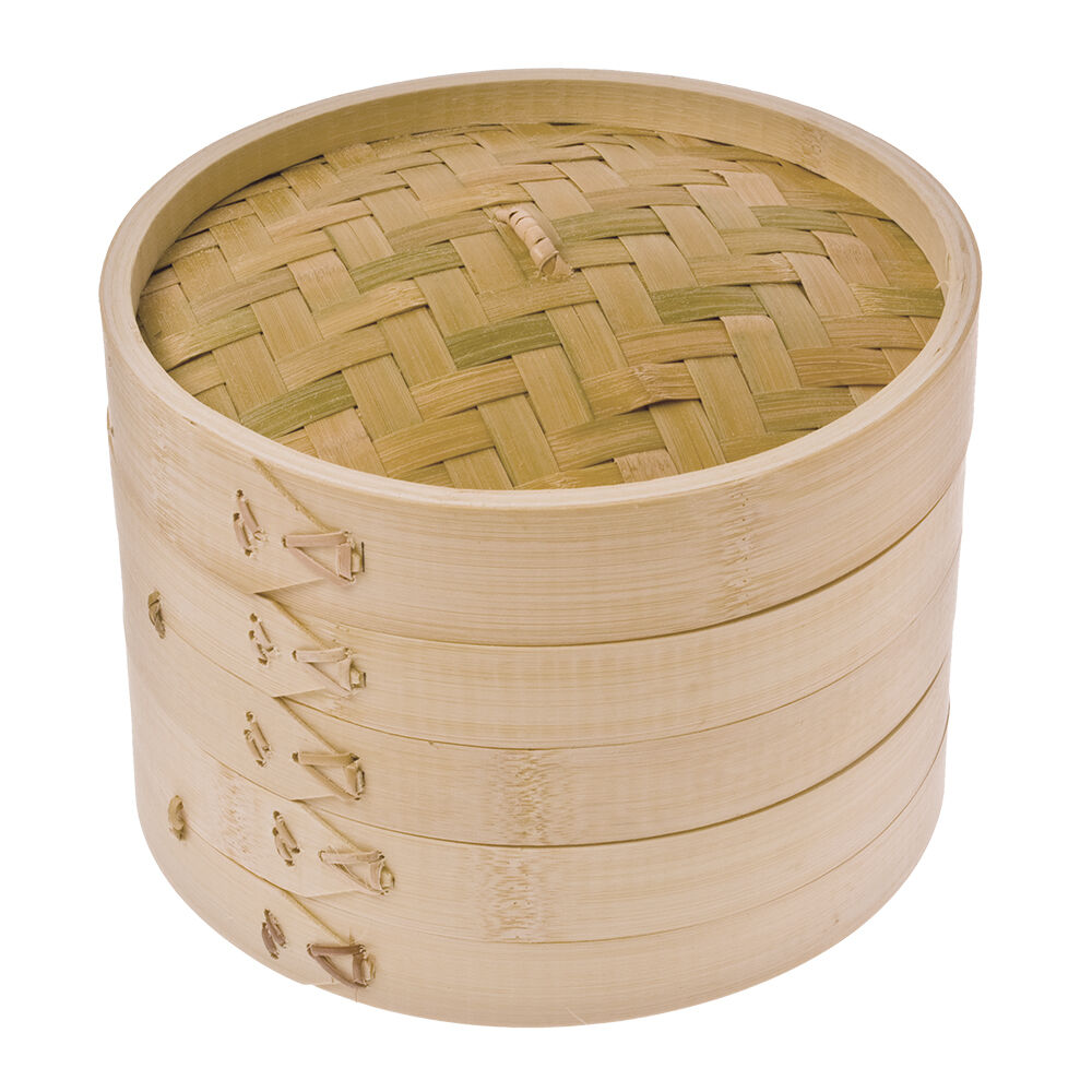 D.Line 3-Tier Cooking Bamboo Steamer 20cm - Natural