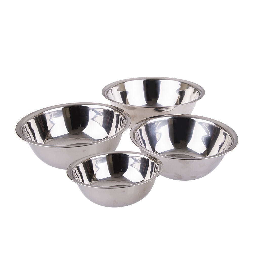 3PK Appetito Stainless Steel Mixing Bowl 24cm/2L - Silver