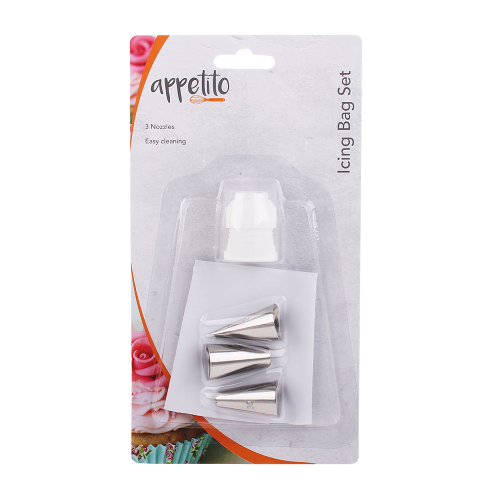 4PK Appetito Icing Bag Set Home Kitchenware Baking Cake Decoration