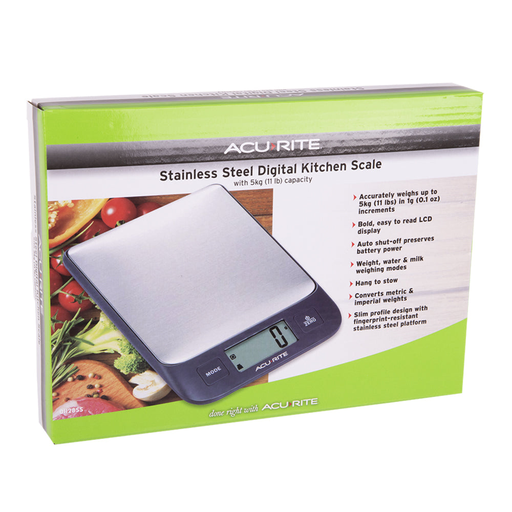 Acurite Stainless Steel Digital Kitchen Scale 1g/5kg