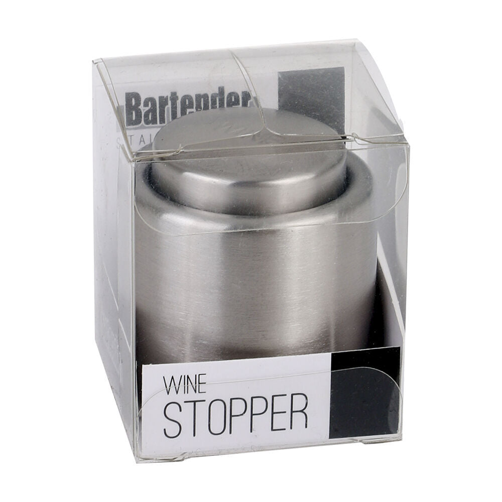 6PK Bartender Stainless Steel Wine Bottle Stopper - Silver