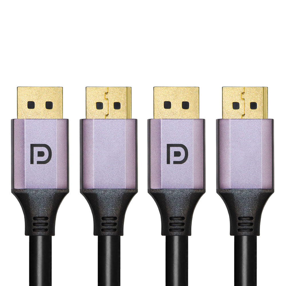2PK Cruxtec 5m DP 1.4 8K Displayport Male to Male Cable - Black