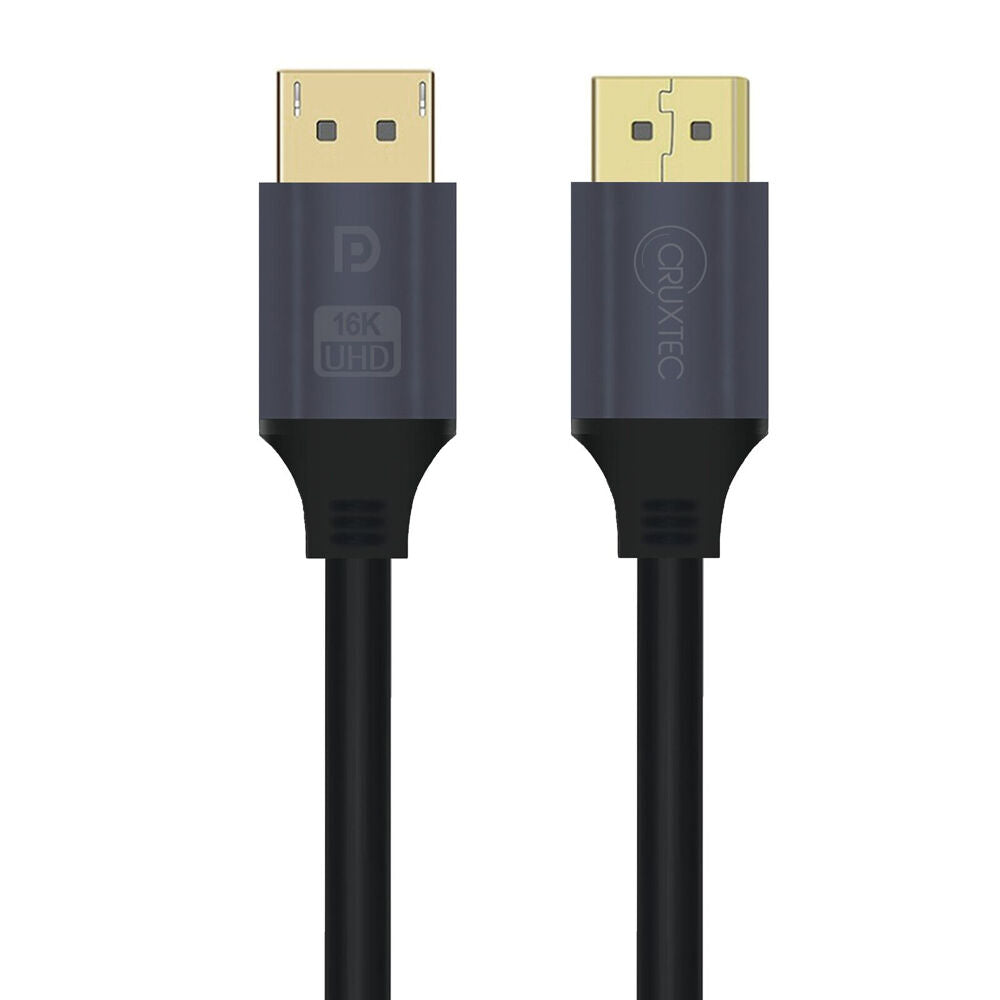 Cruxtec DP21-02-BK DP 2.1 16K DisplayPort Male Cable 2m Black