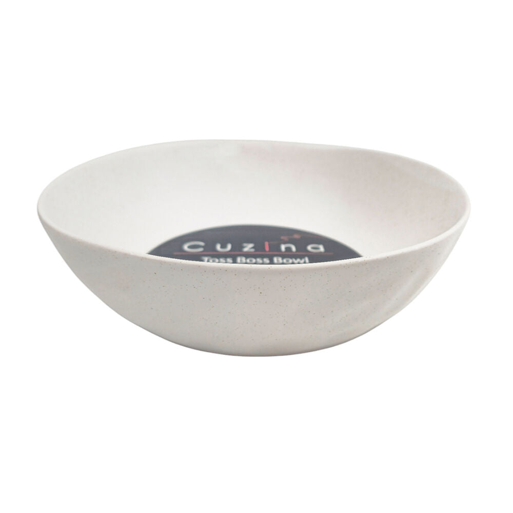 NF Living Salad Bowl 27x27x8 Ceramic Durable Stoneware Serveware White