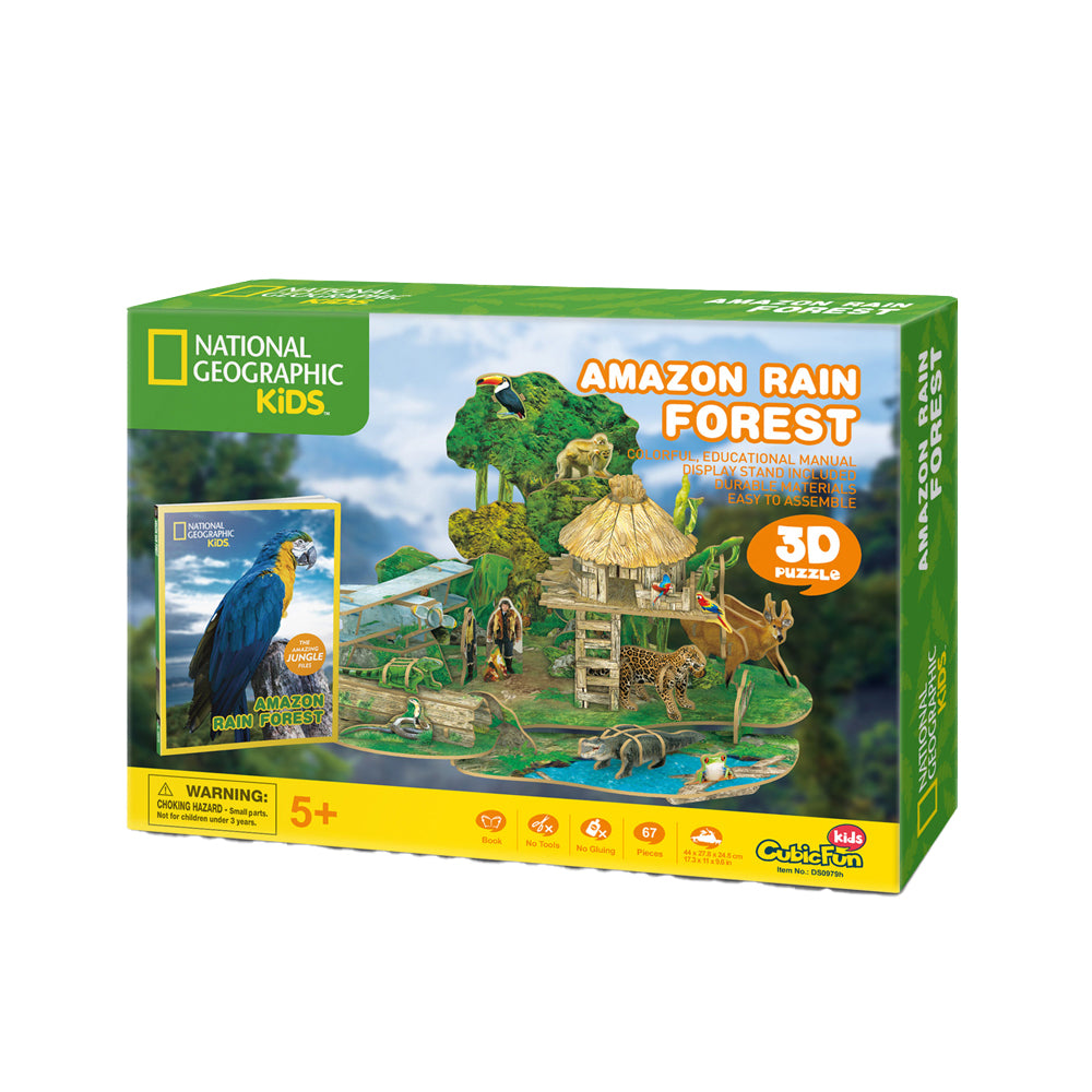 67pc CubicFun Amazon Rain Forest 3D Puzzle Toy 5y+