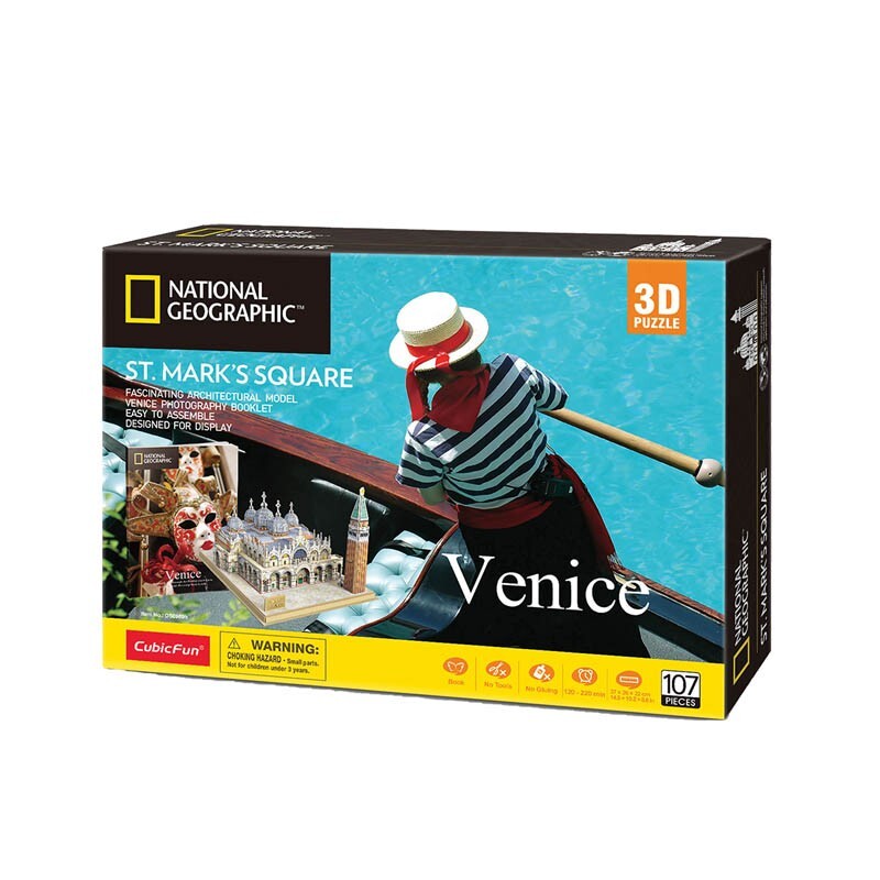 107pc National Geographic Venice - St. Mark‘s Square 3D Puzzle 8+