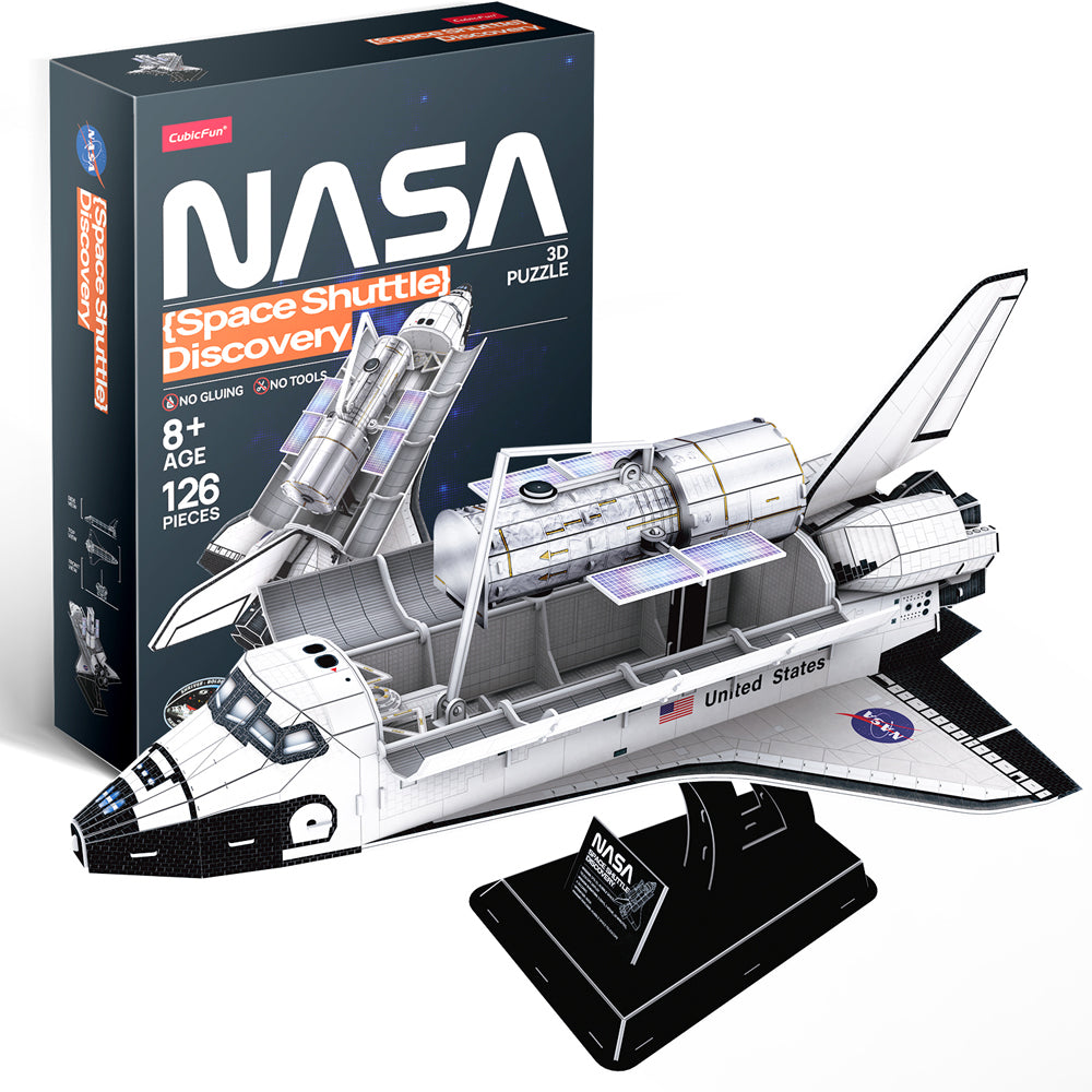 126pc CubicFun Space Shuttle Discovery 3D Puzzle Toy 8y+