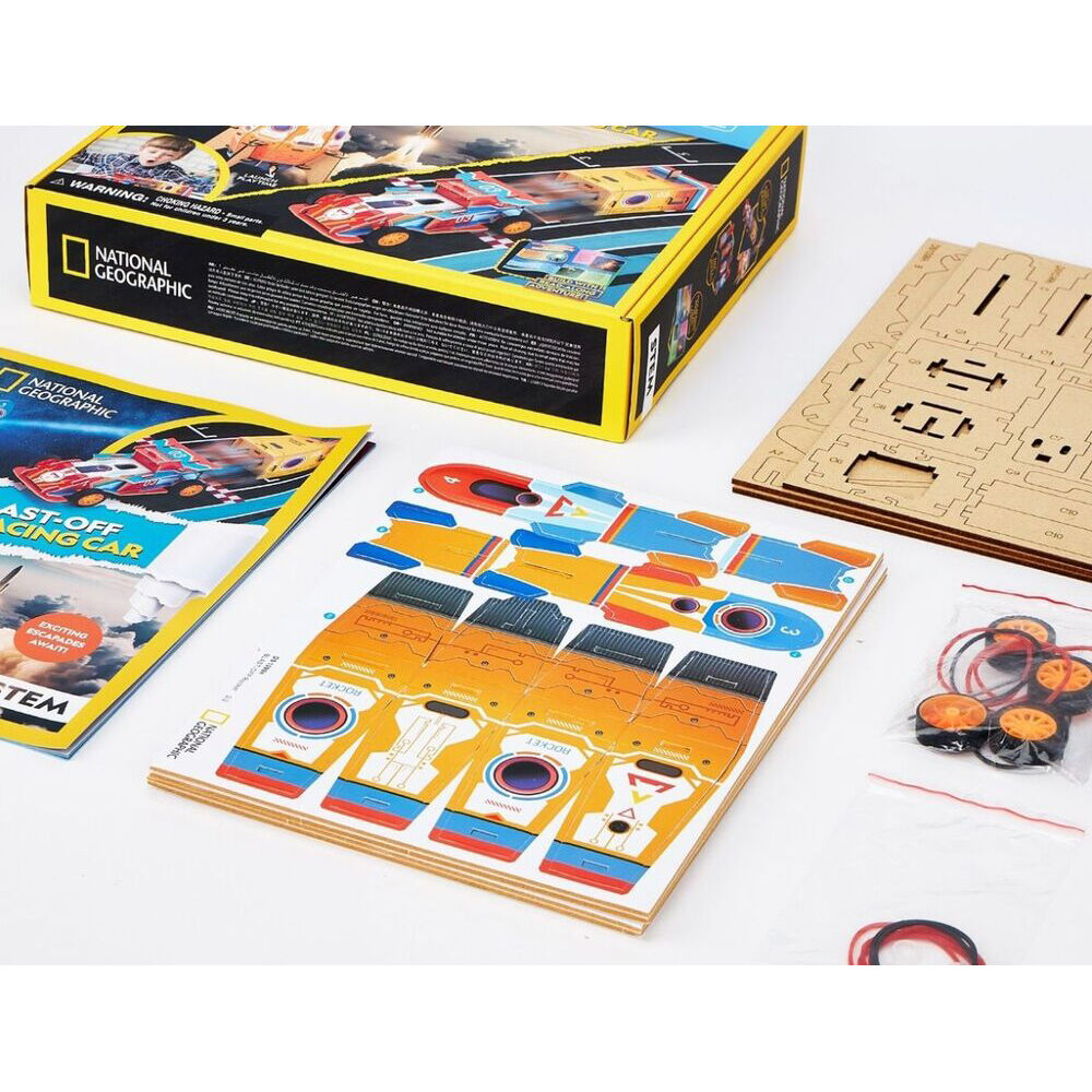 National Geographic 2 in 1 Blast-Off Rocket & Racing Car 3D Puzzle 5y+