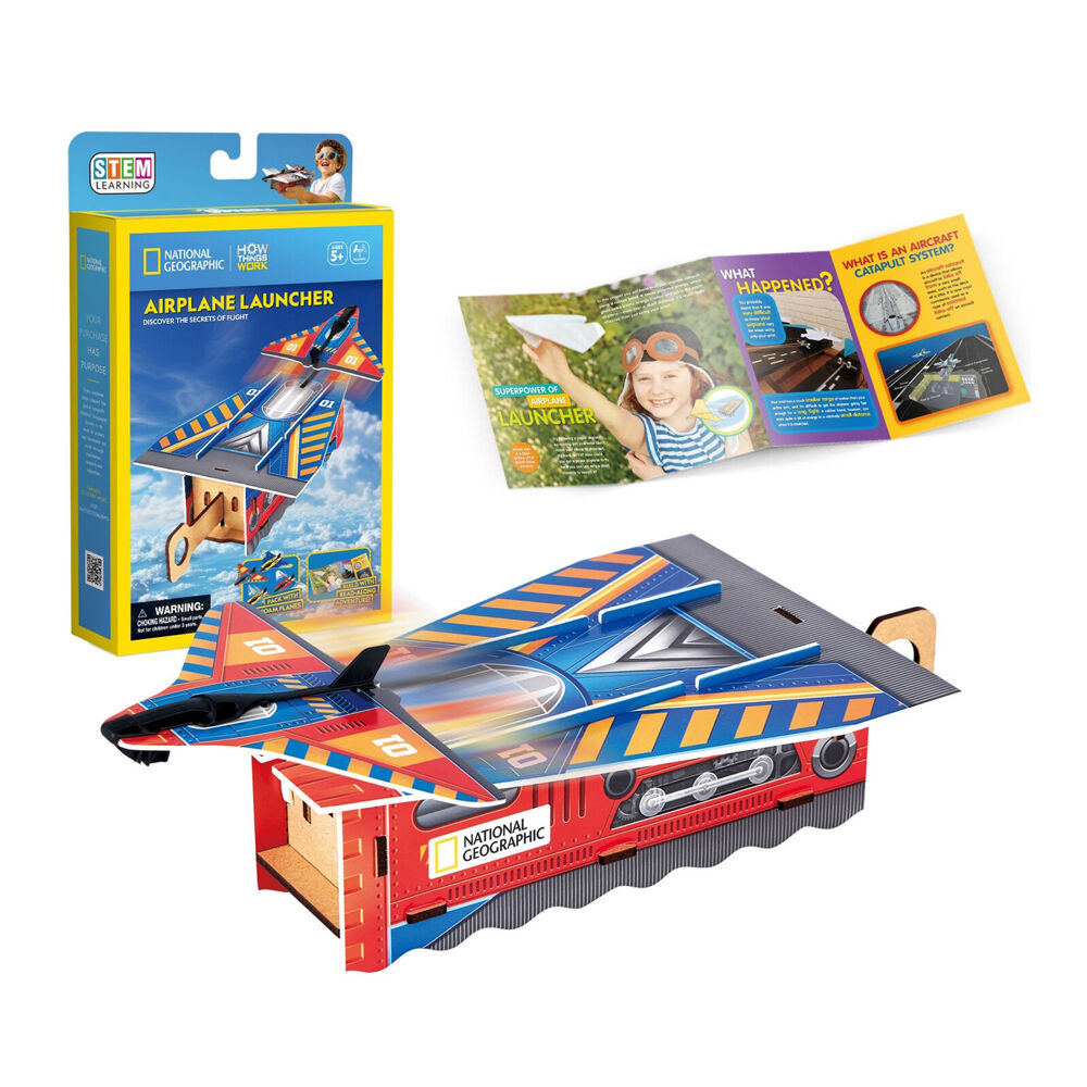 National Geographic Airplane Launcher Kids/Childrens 3D Puzzle 8y+