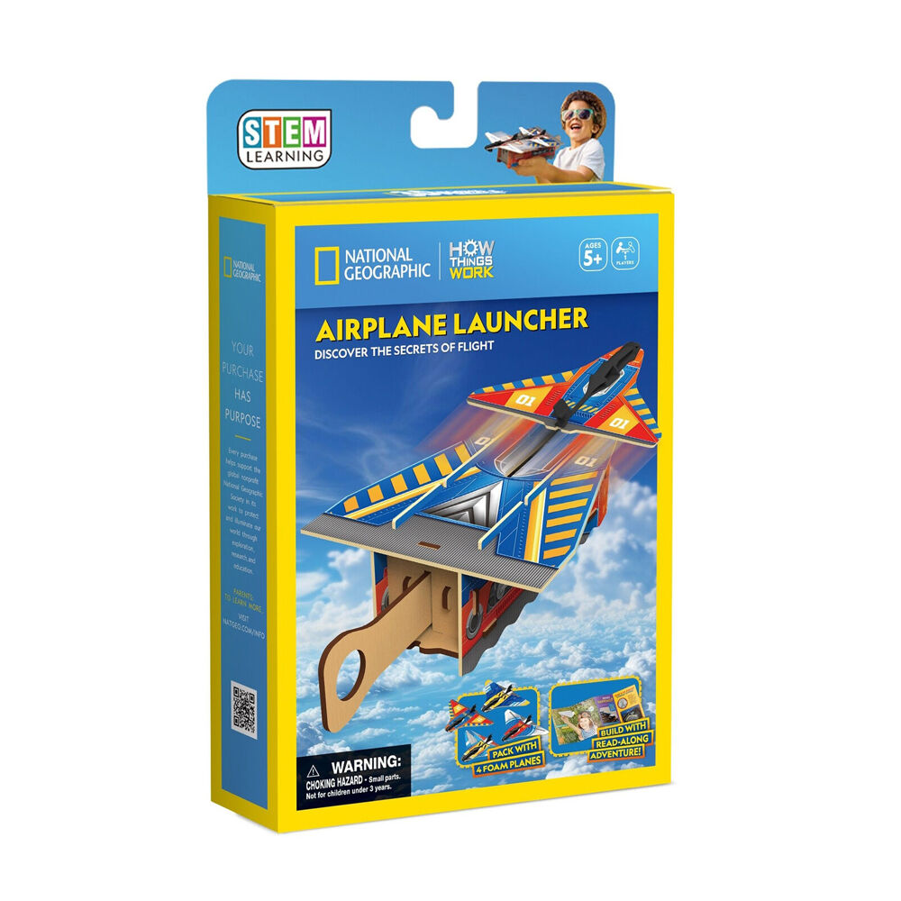 3PK National Geographic Airplane Launcher Kids/Childrens 3D Puzzle 8y+