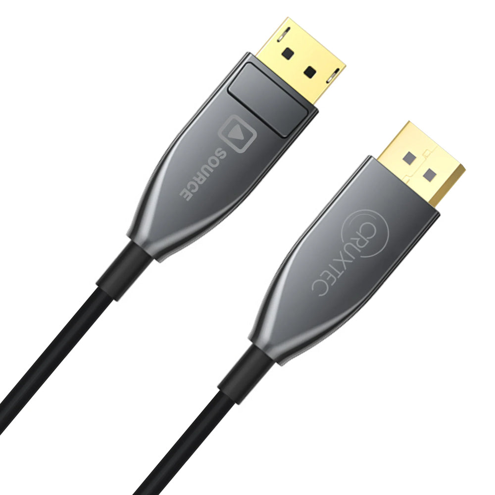 Cruxtec DisplayPort 1.4 8K Active Optical Male 30m 32.4Gbps - Black