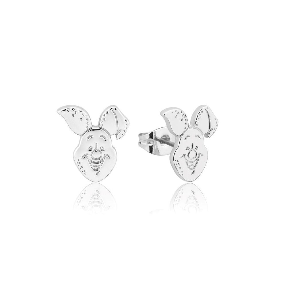 2pc Couture Kingdom Disney Winnie The Pooh Piglet & Tigger Stud Earrings Silver