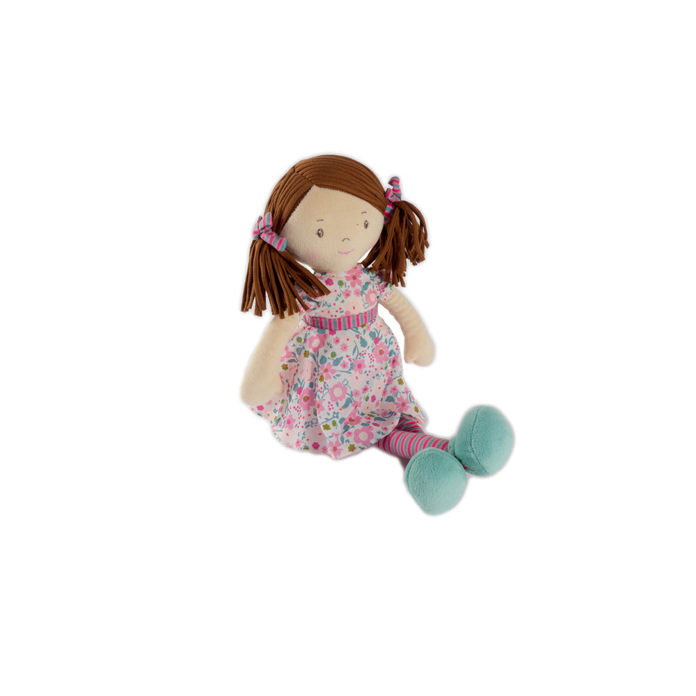 Bonikka Katy Dames Doll 40cm Plush Toy w/ Brown Hair 0m+