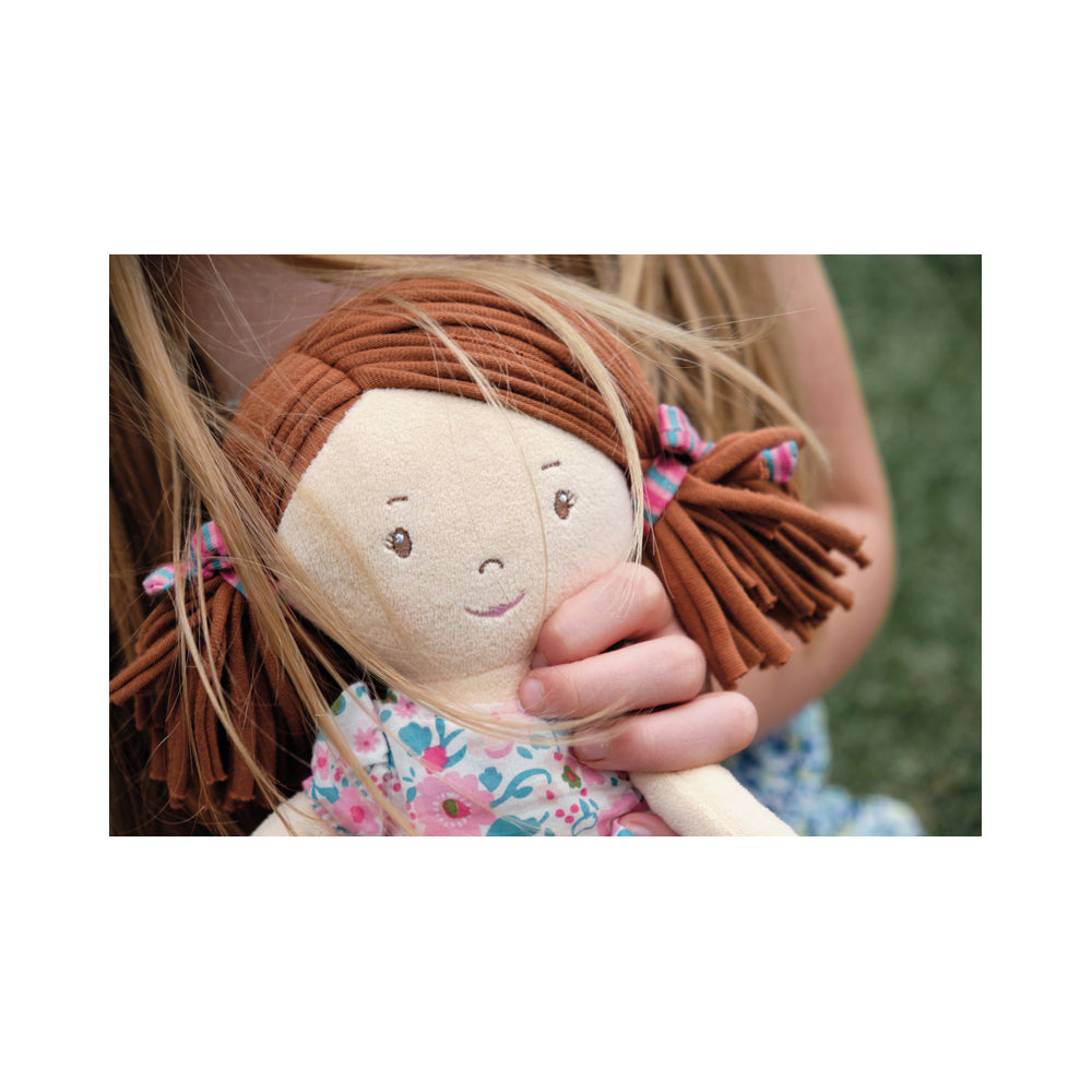 Bonikka Katy Dames Doll 40cm Plush Toy w/ Brown Hair 0m+