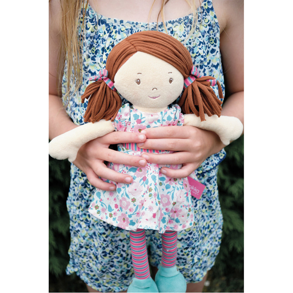 Bonikka Katy Dames Doll 40cm Plush Toy w/ Brown Hair 0m+